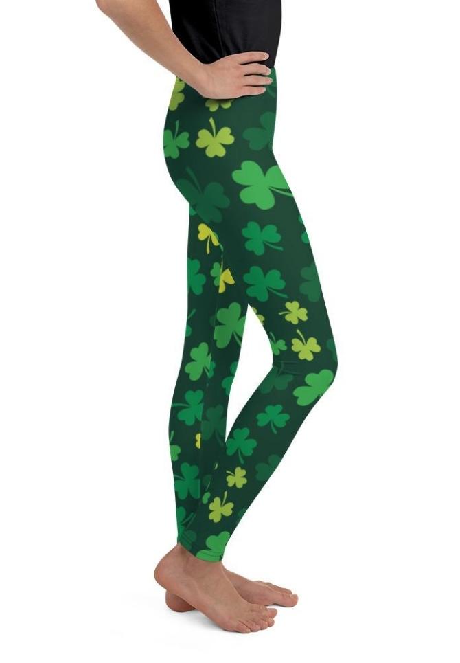 Shamrock Pattern Youth Leggings