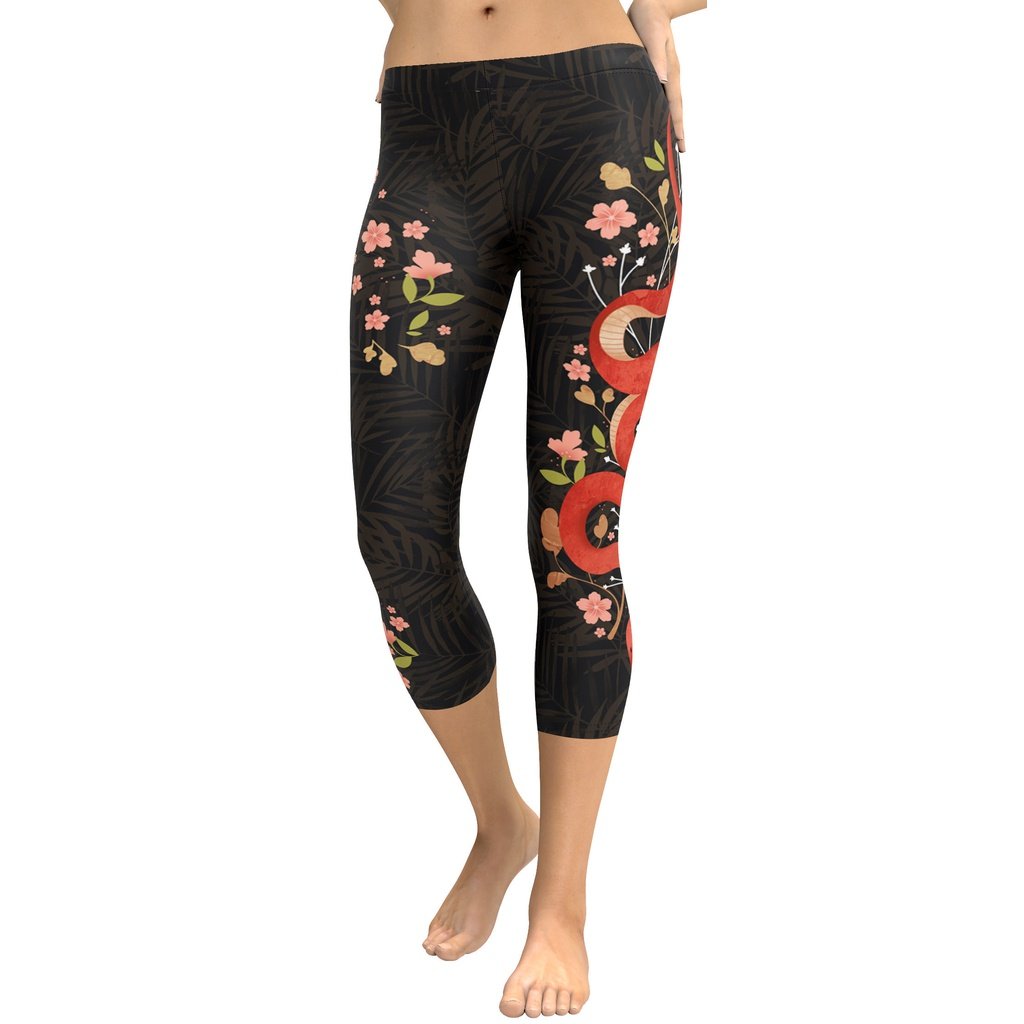 Snakes & Flowers Capris