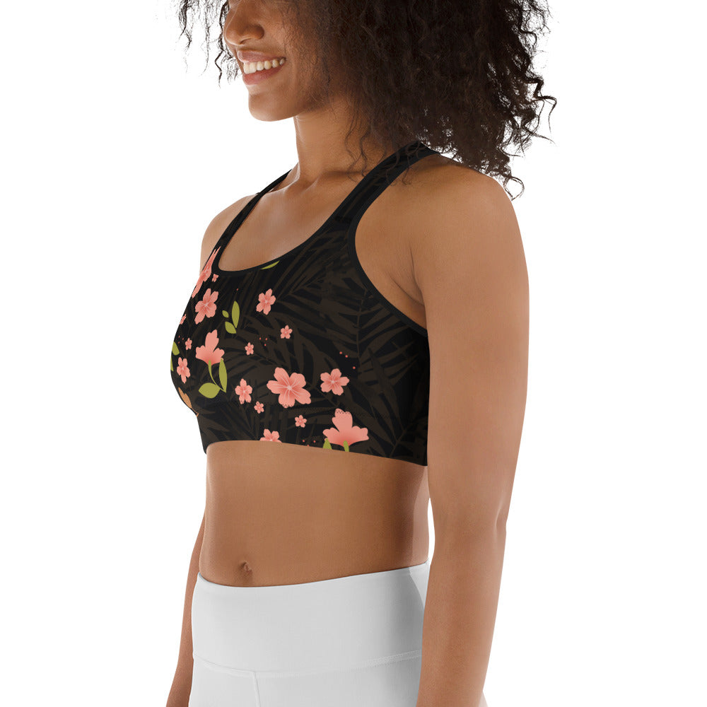 Snakes & Flowers Sports Bra