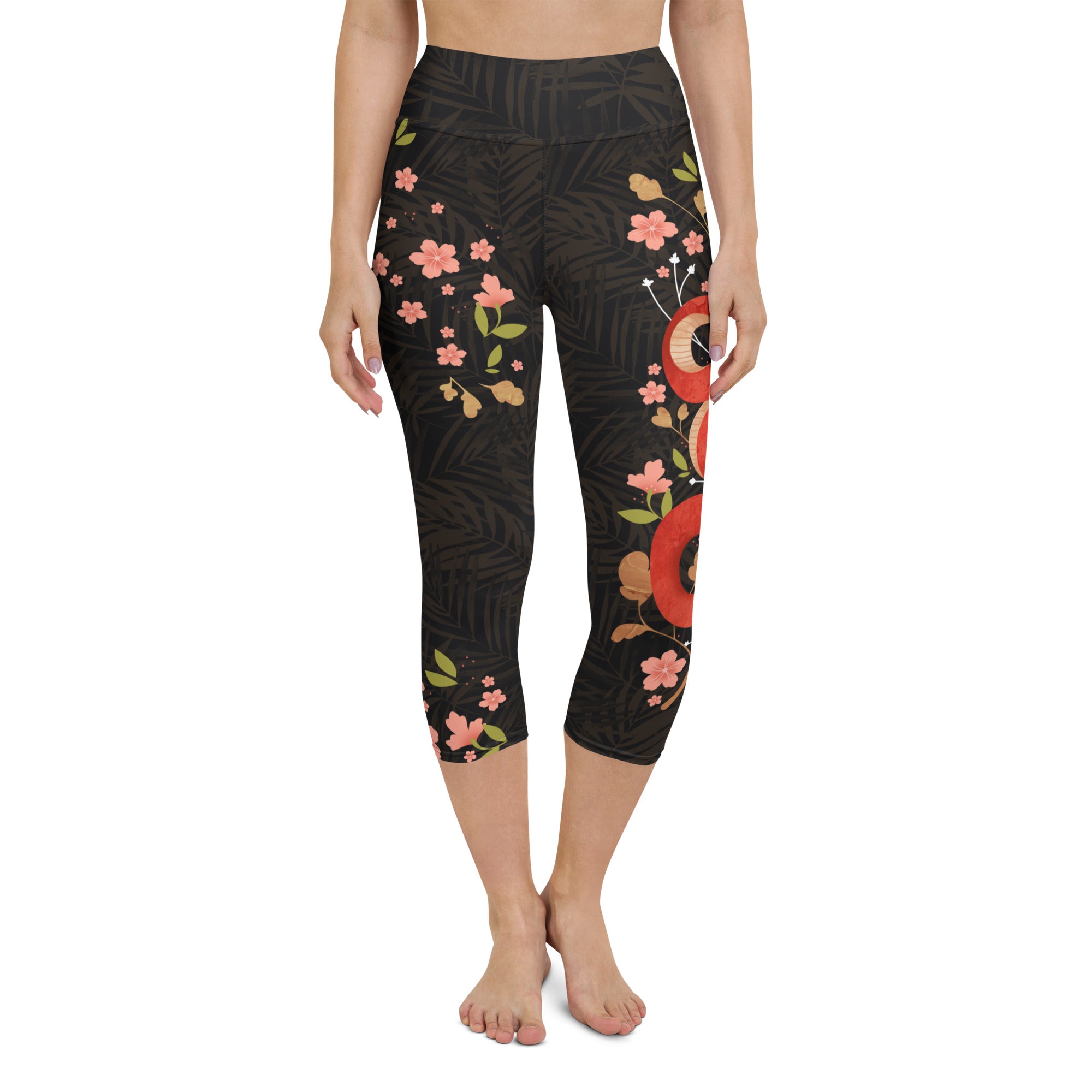 Snakes & Flowers Yoga Capris