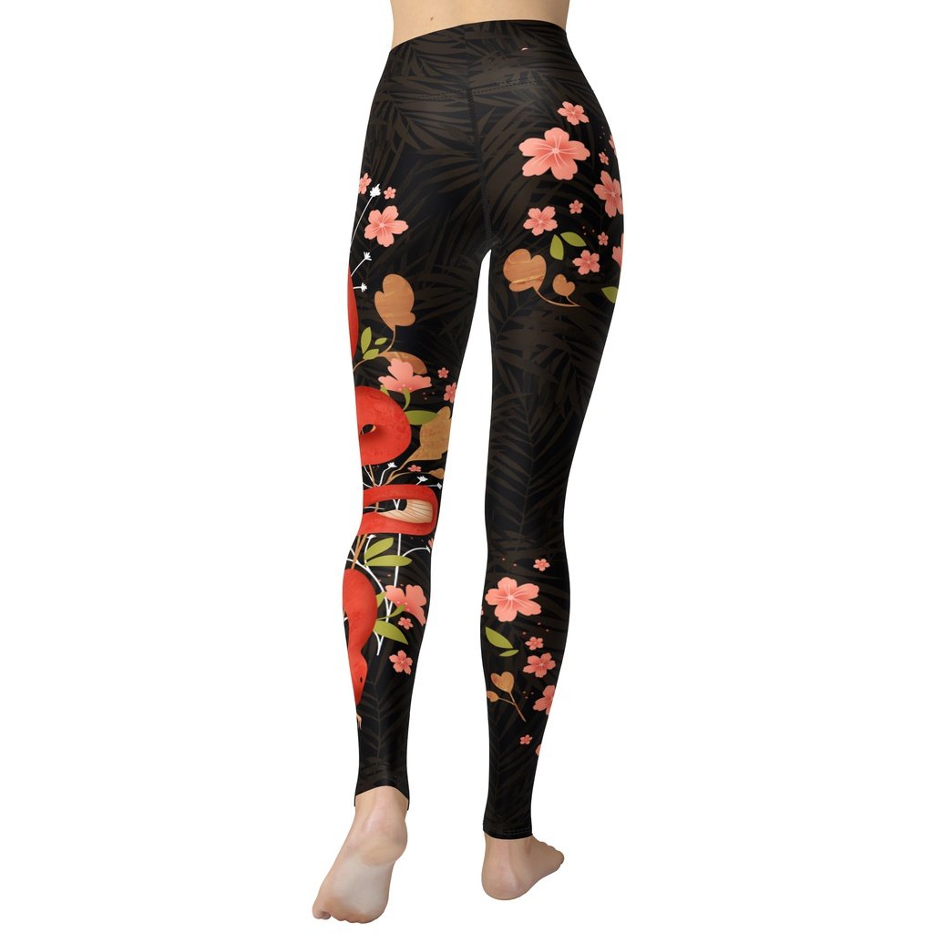 Snakes & Flowers Yoga Leggings
