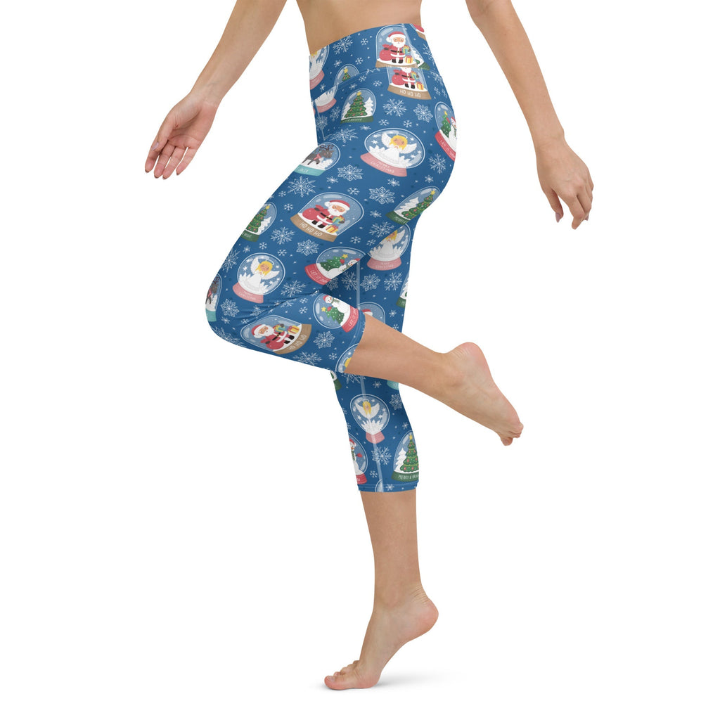 Snow Globe Pattern Yoga Capris