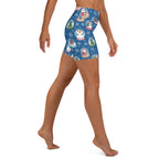Snow Globe Pattern Yoga Shorts