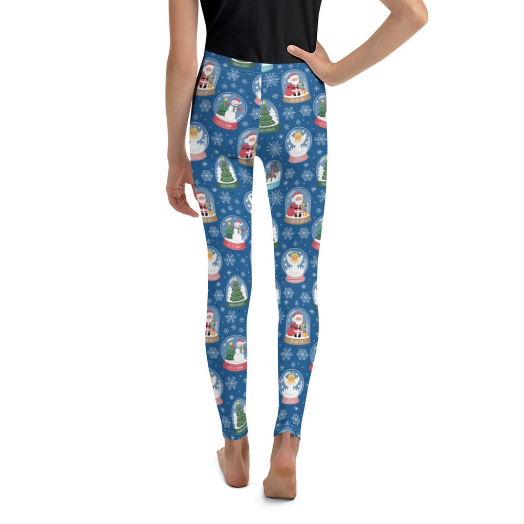 Snow Globe Pattern Youth Leggings