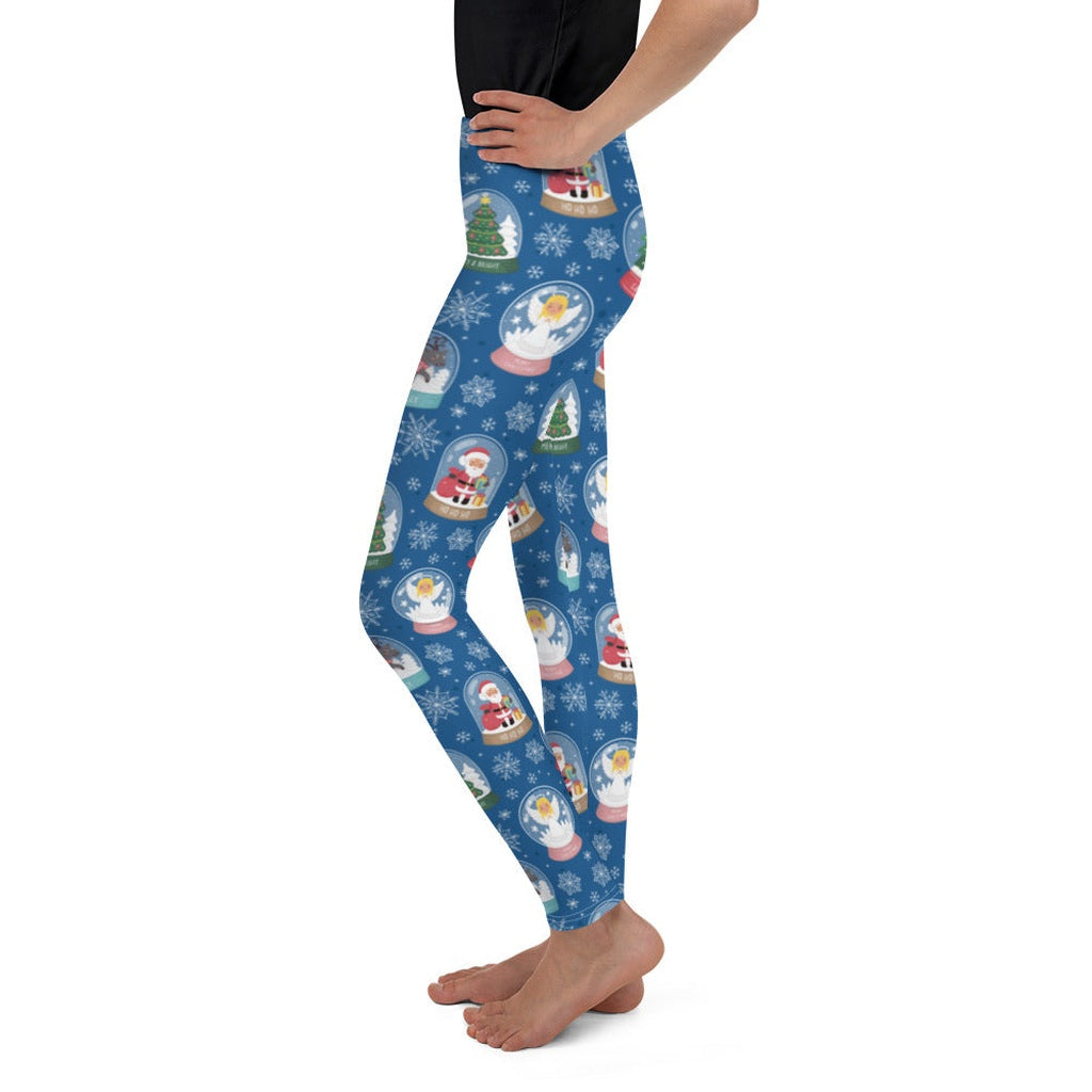 Snow Globe Pattern Youth Leggings