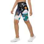 Snowy Christmas Biker Shorts