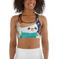 Snowy Christmas Sports Bra