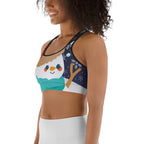 Snowy Christmas Sports Bra