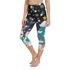 Snowy Christmas Yoga Capris