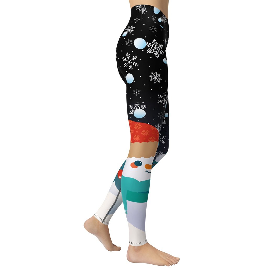 Snowy Christmas Yoga Leggings