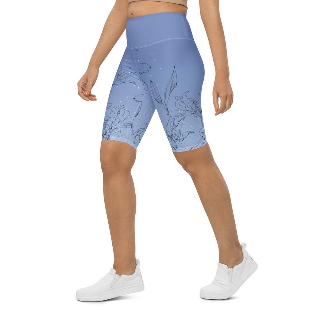 Soft Lilies Biker Shorts