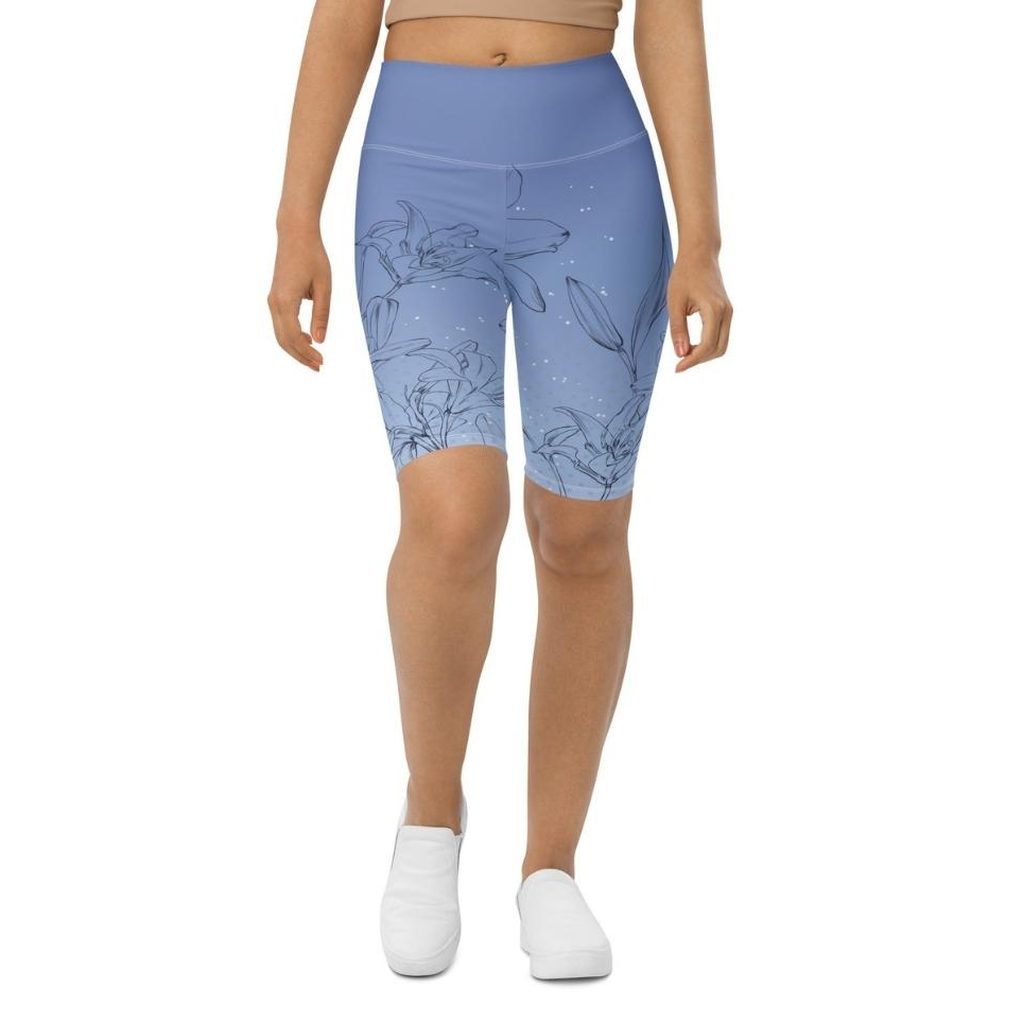 Soft Lilies Biker Shorts