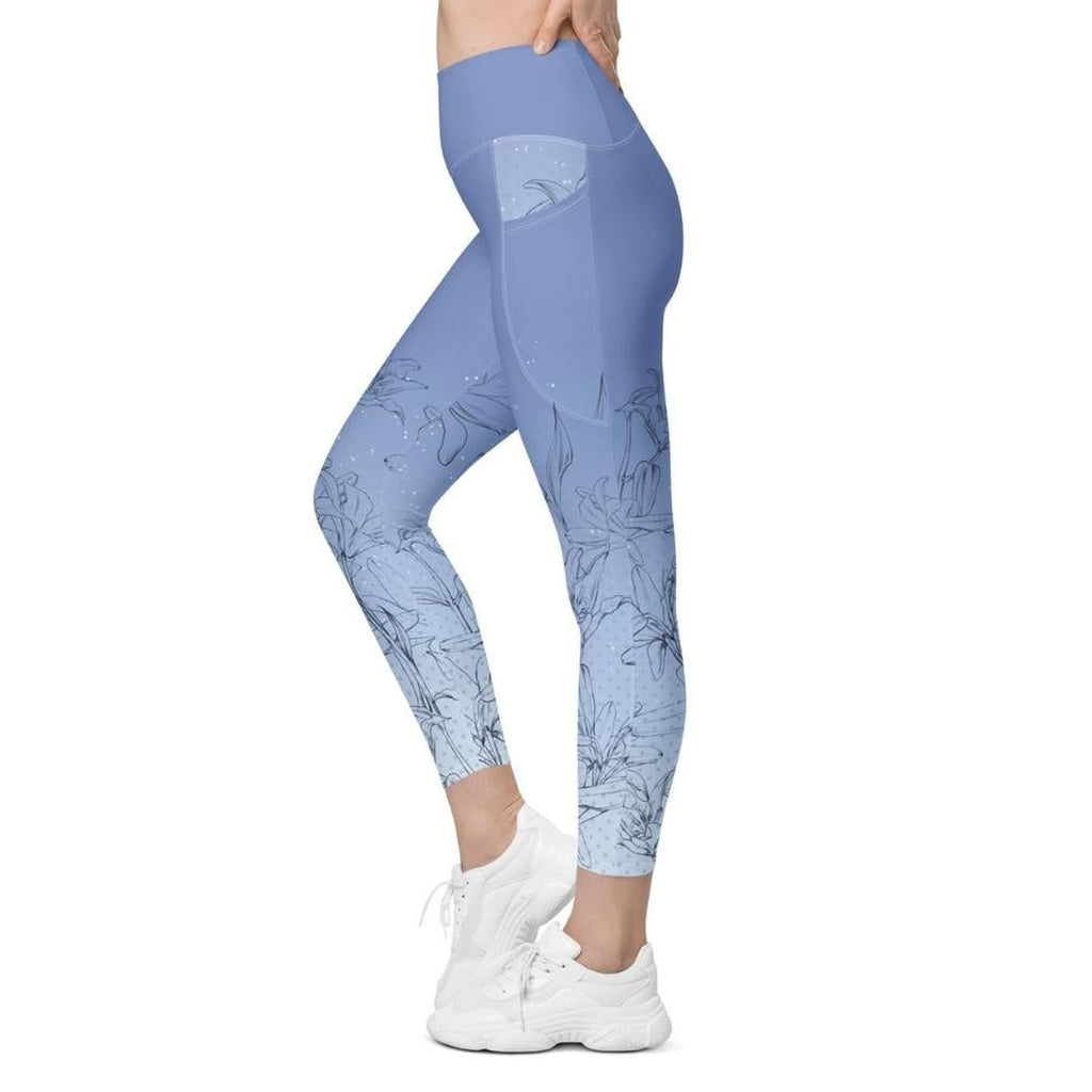 Soft Lilies Leggings With Pockets