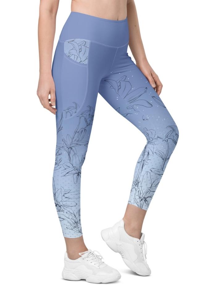 Soft Lilies Leggings With Pockets