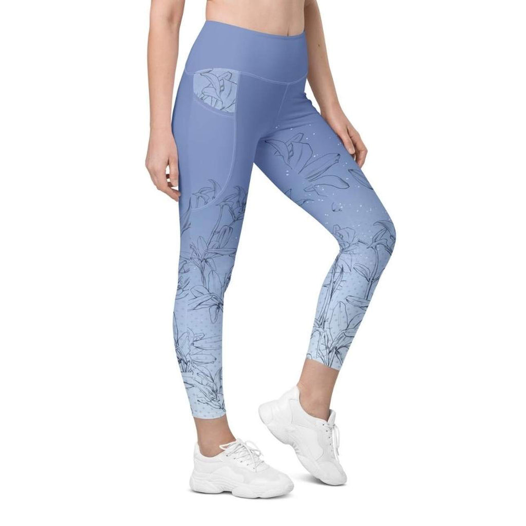 Soft Lilies Leggings With Pockets