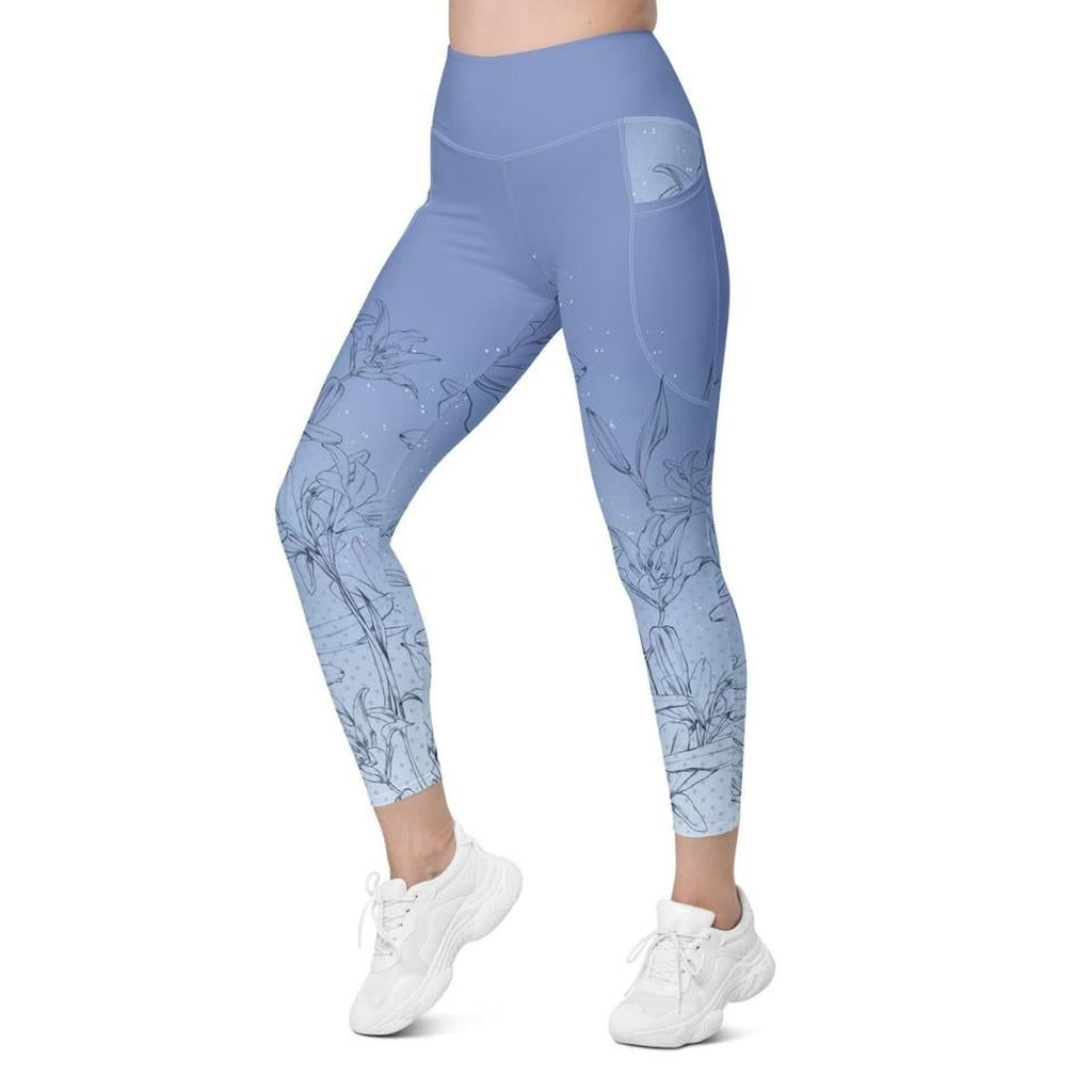 Soft Lilies Leggings With Pockets