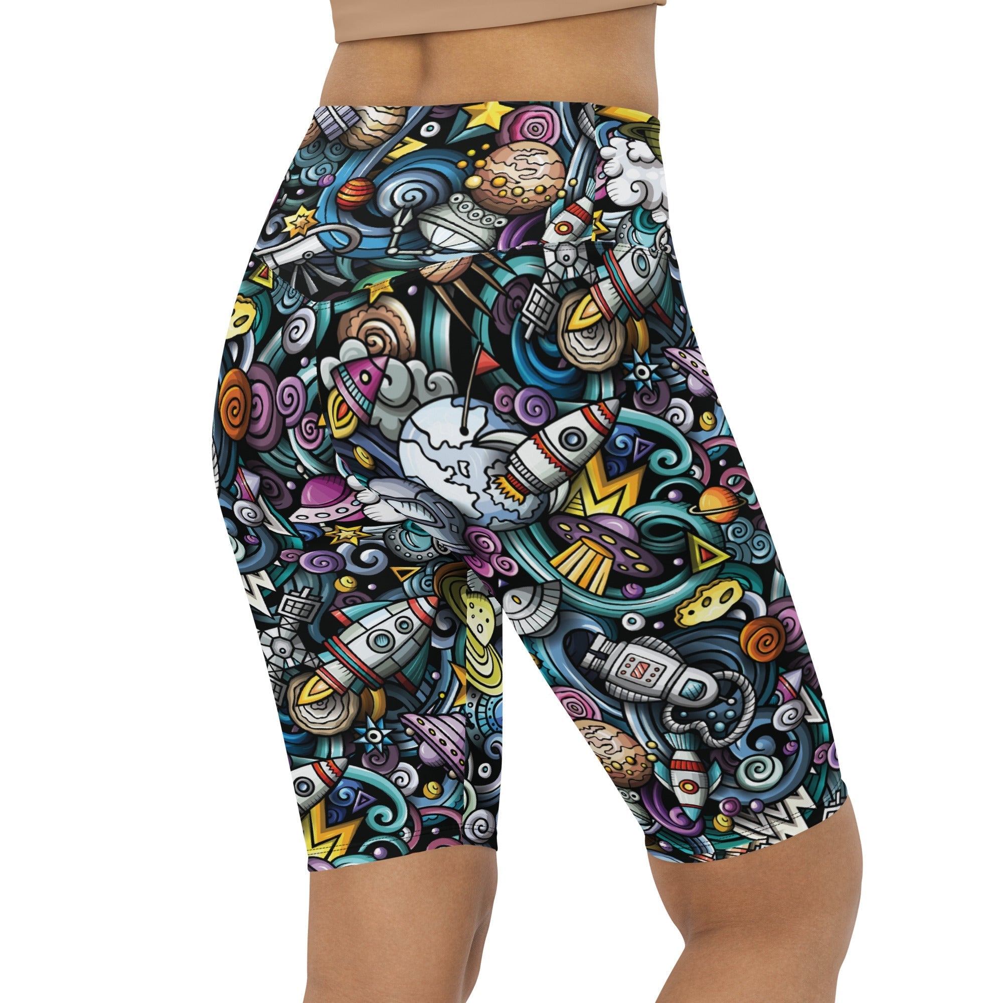 Space Travel Biker Shorts