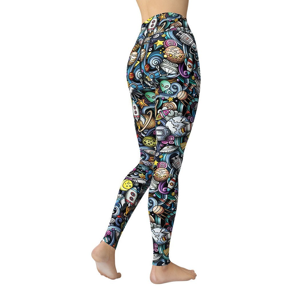 Space Travel Yoga Leggings