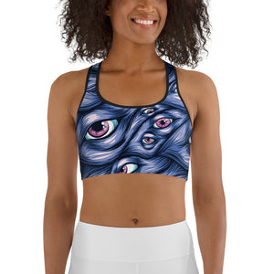 Spooky Eyes Sports Bra