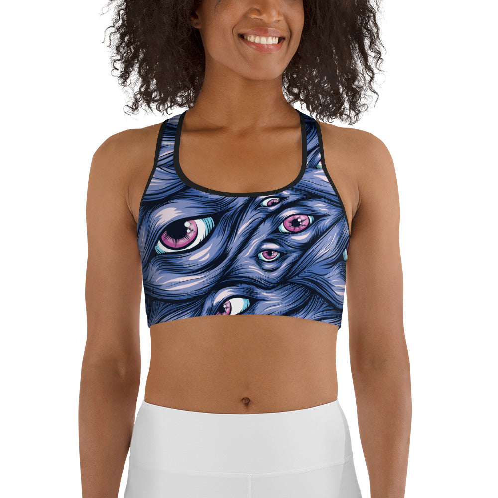Spooky Eyes Sports Bra