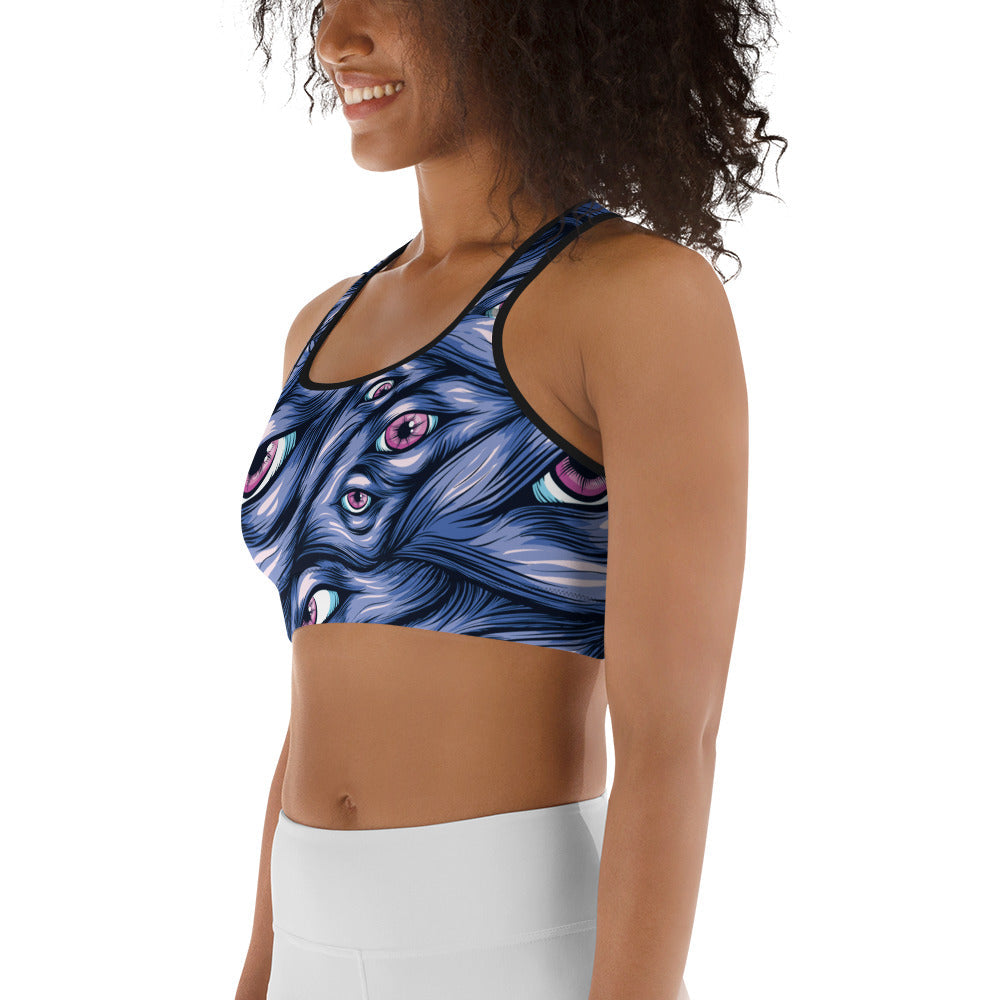 Spooky Eyes Sports Bra