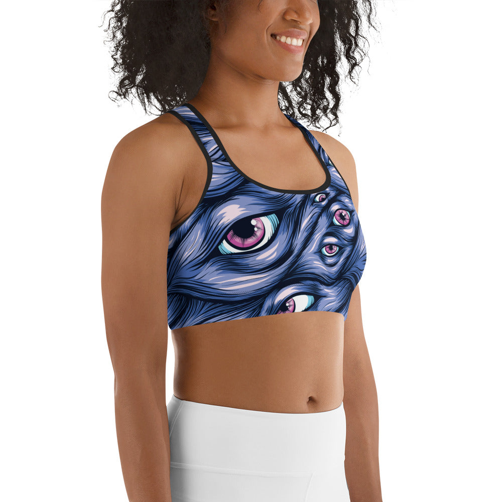 Spooky Eyes Sports Bra