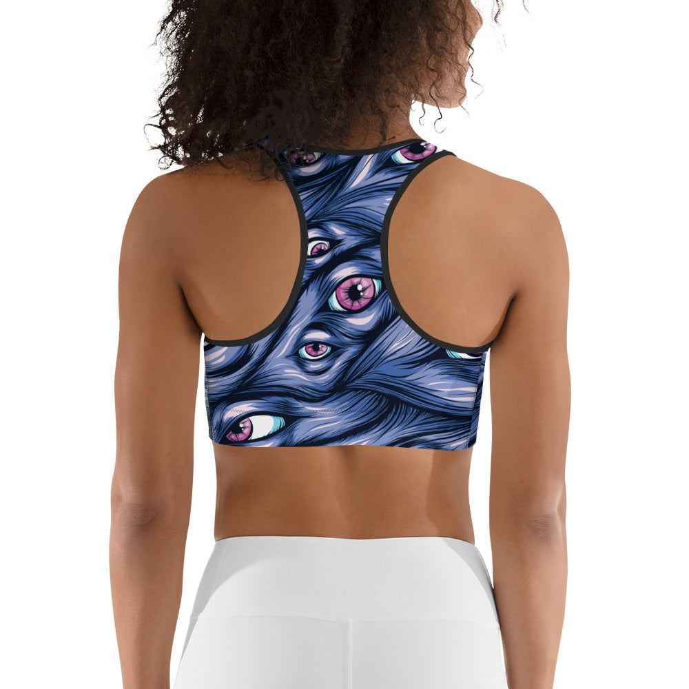 Spooky Eyes Sports Bra