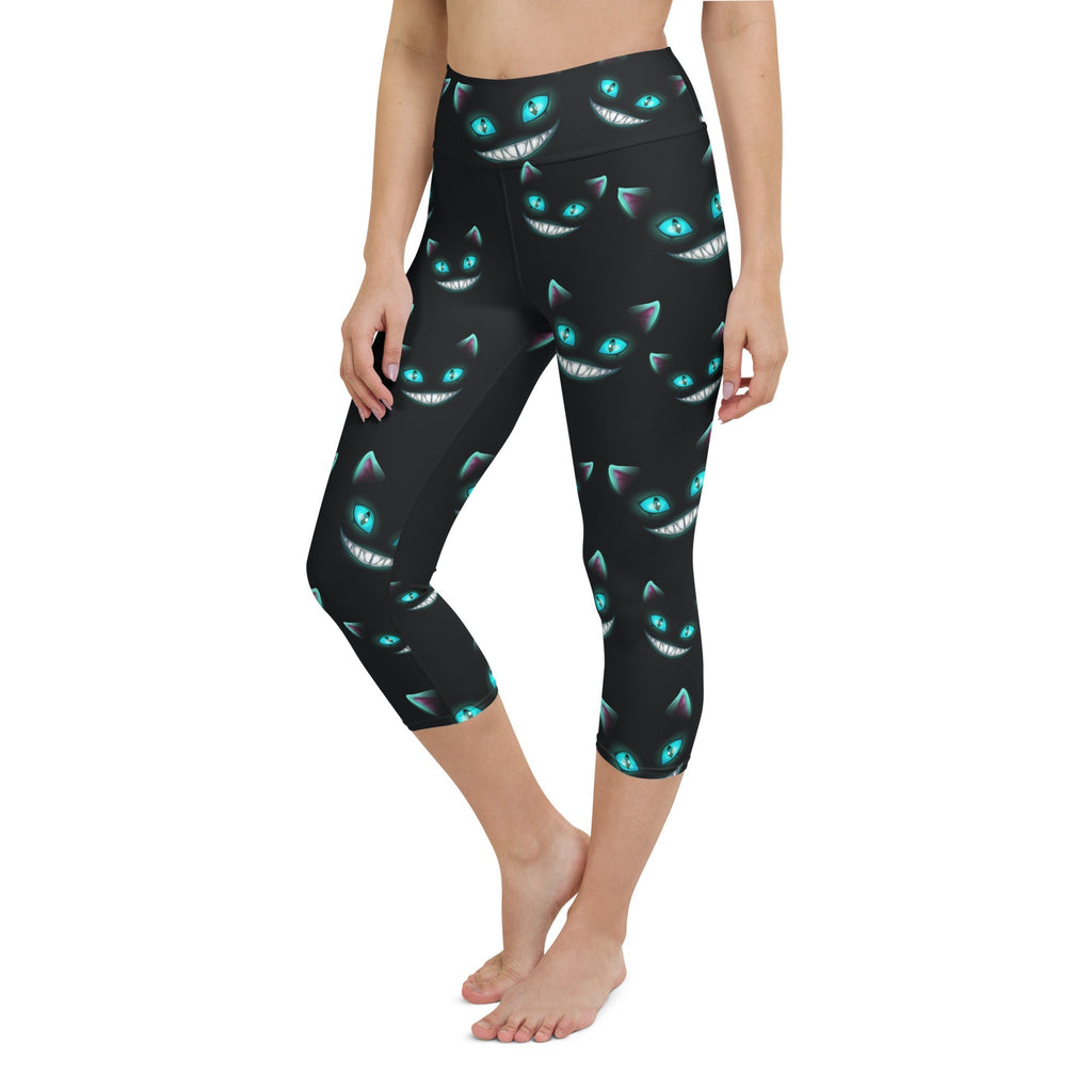 Spooky Halloween Cat Yoga Capris