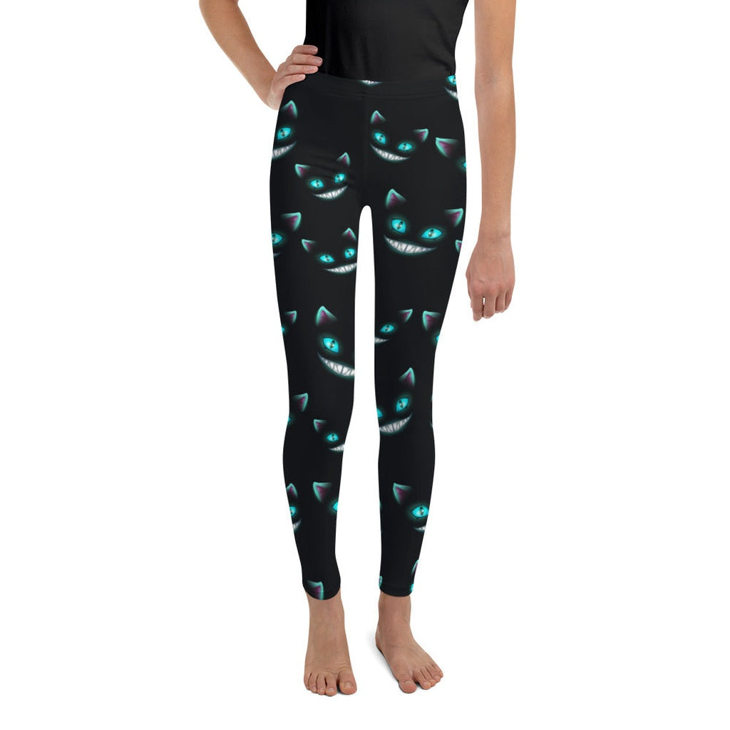 Spooky Halloween Cat Youth Leggings
