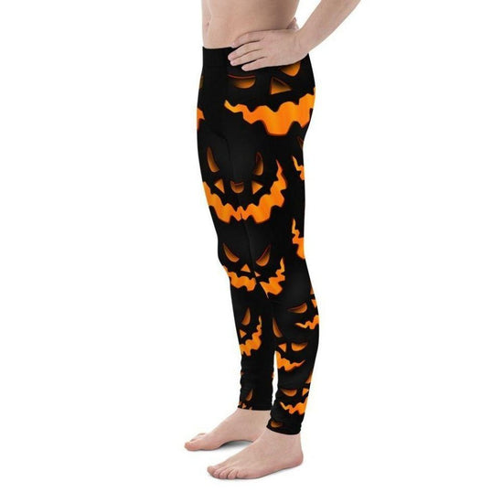 Spooky Halloween Pumpkin Men's Leggings
