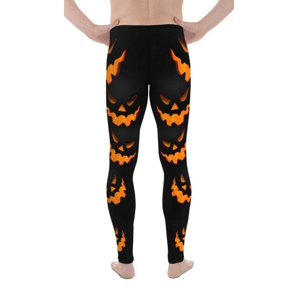 Spooky Halloween Pumpkin Men's Leggings