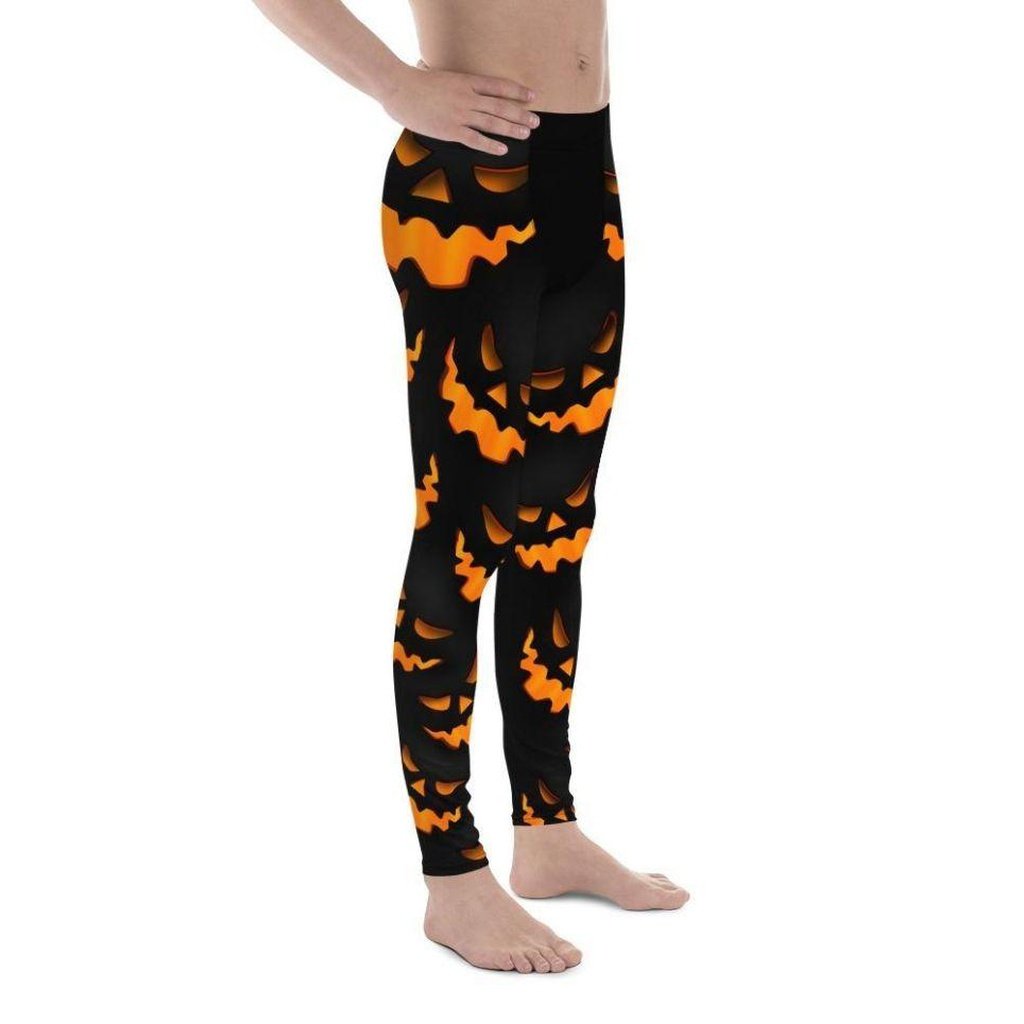 Spooky Halloween Pumpkin Men's Leggings