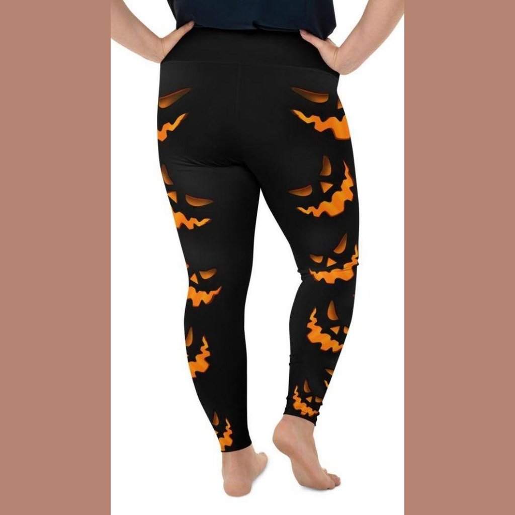 Spooky Halloween Pumpkin Plus Size Leggings
