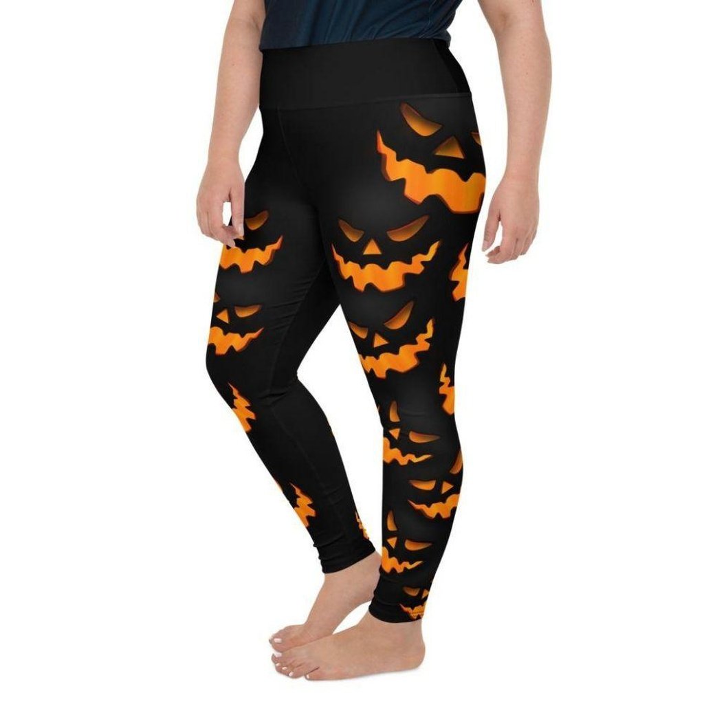 Spooky Halloween Pumpkin Plus Size Leggings