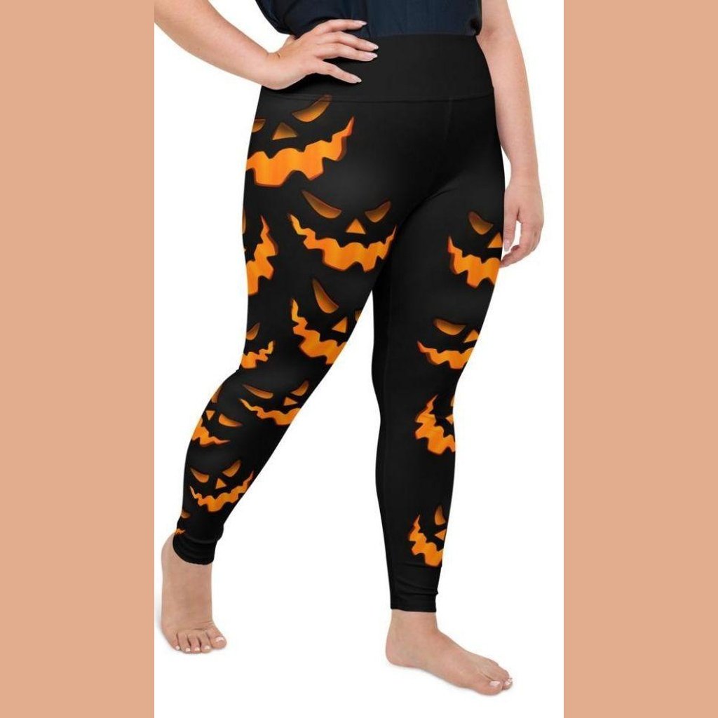 Spooky Halloween Pumpkin Plus Size Leggings