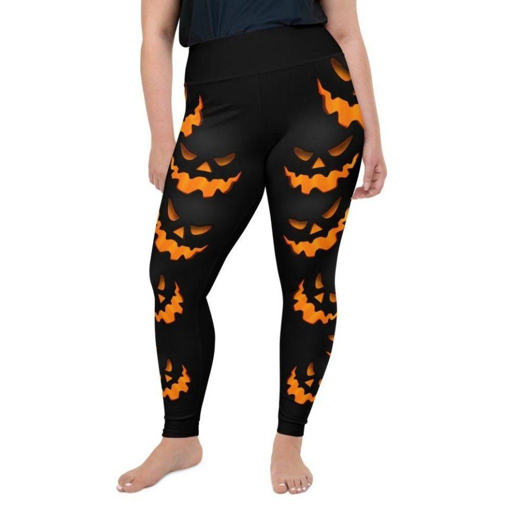 Spooky Halloween Pumpkin Plus Size Leggings