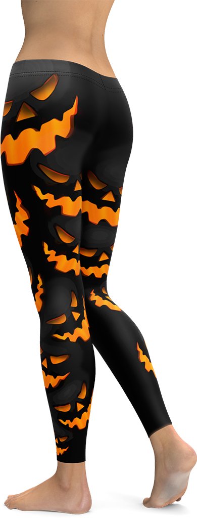 Spooky Pumpkin Halloween Leggings