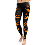 Spooky Pumpkin Halloween Leggings