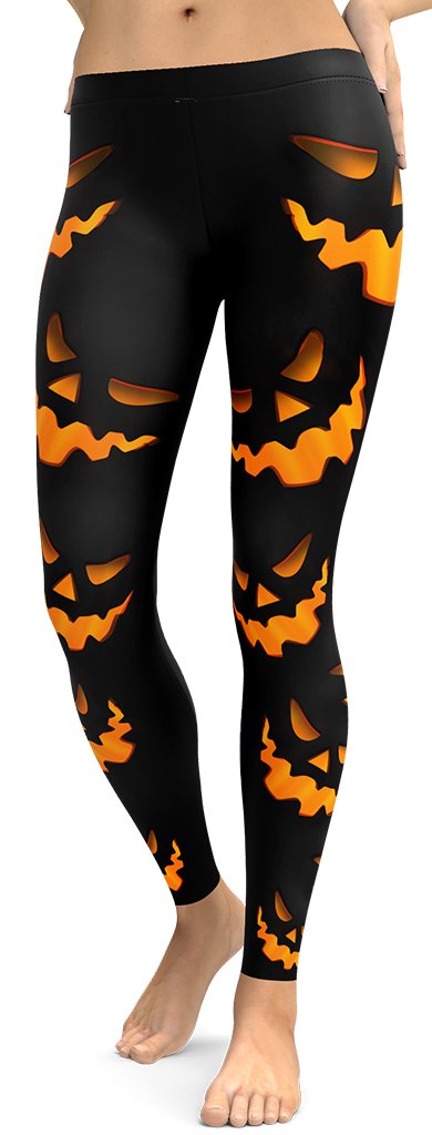 Spooky Pumpkin Halloween Leggings