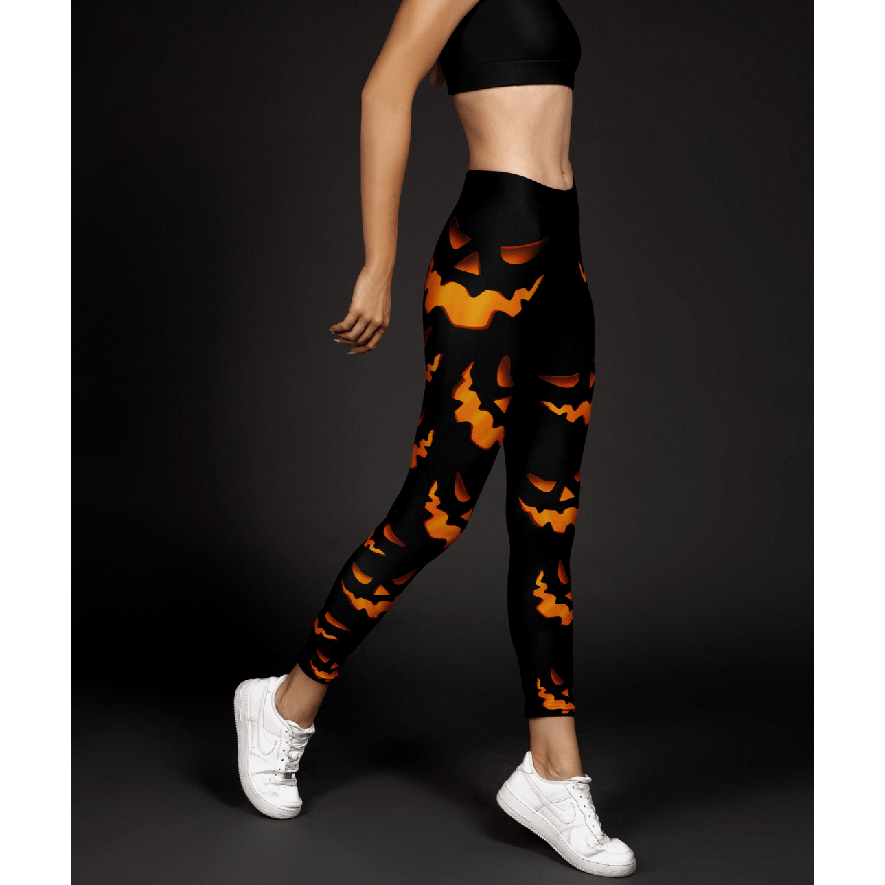 Spooky Pumpkin Halloween Leggings