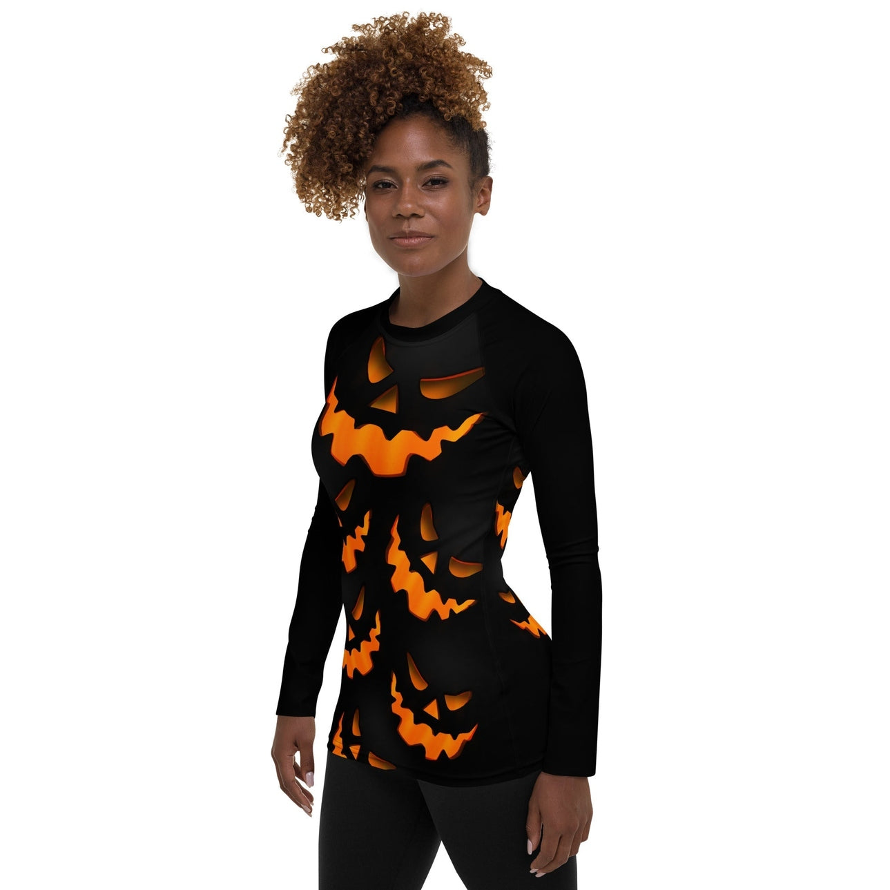 Spooky Pumpkin Halloween Rash Guard