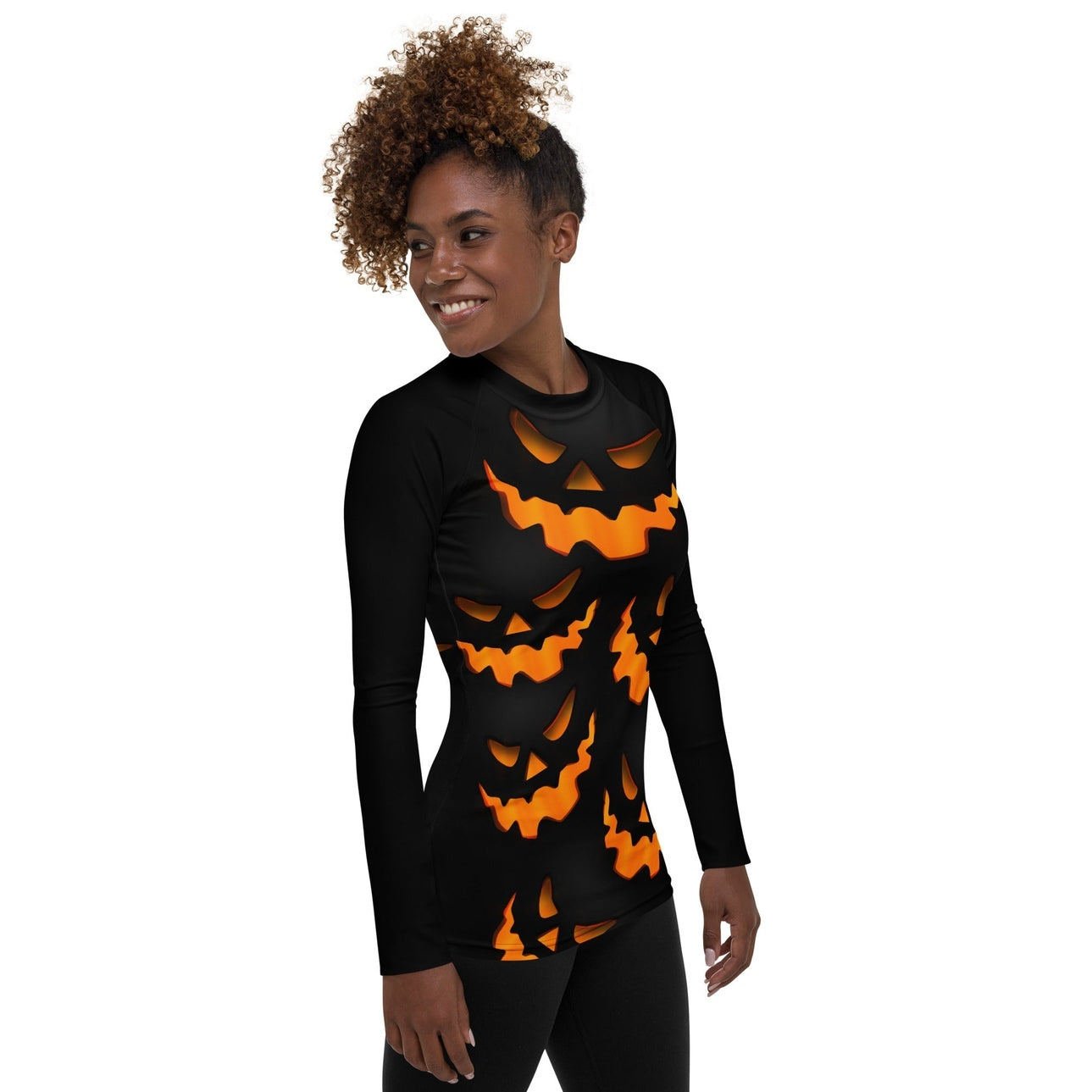 Spooky Pumpkin Halloween Rash Guard