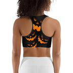 Spooky Pumpkin Halloween Sports Bra