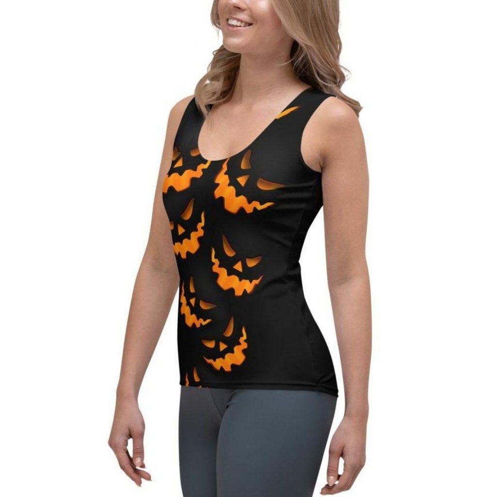 Spooky Pumpkin Halloween Tank Top