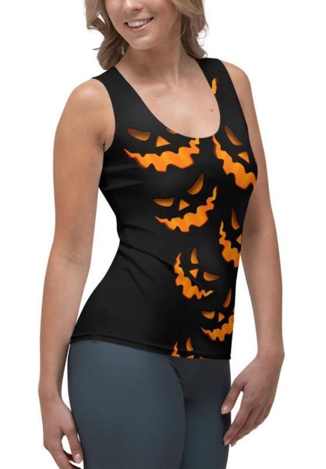 Spooky Pumpkin Halloween Tank Top