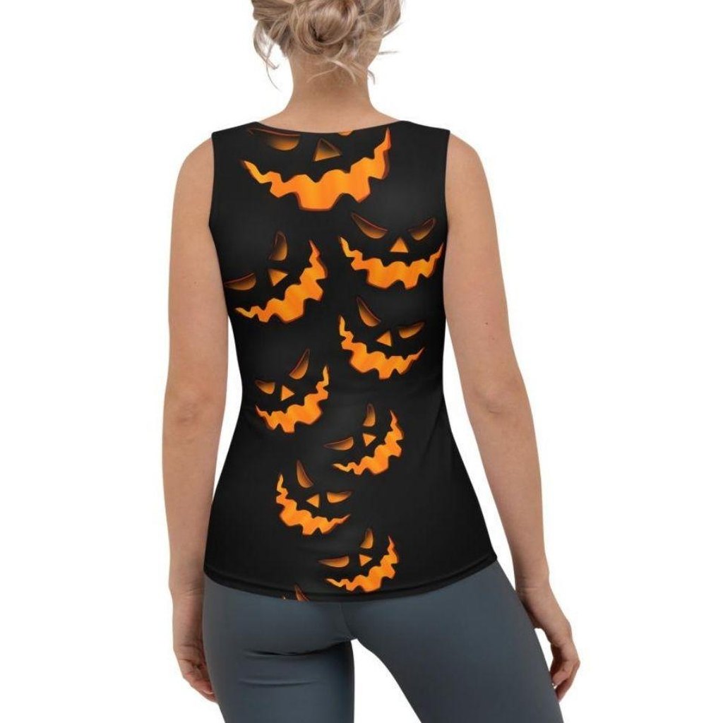 Spooky Pumpkin Halloween Tank Top