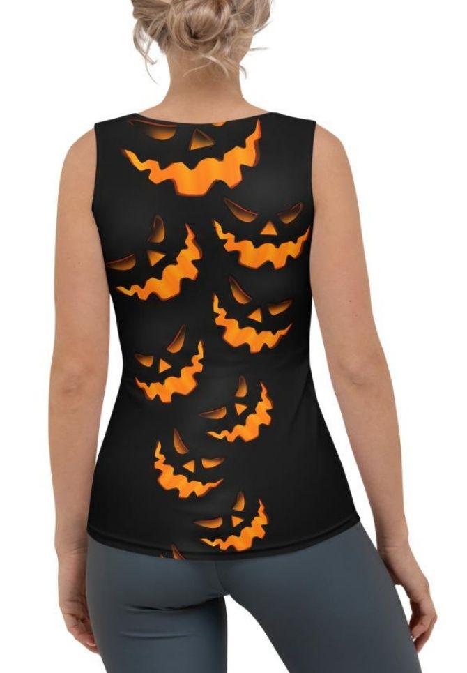 Spooky Pumpkin Halloween Tank Top