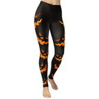 Spooky Pumpkin Halloween Yoga Leggings - FiercePulse - Premium Workout Leggings - Yoga Pants