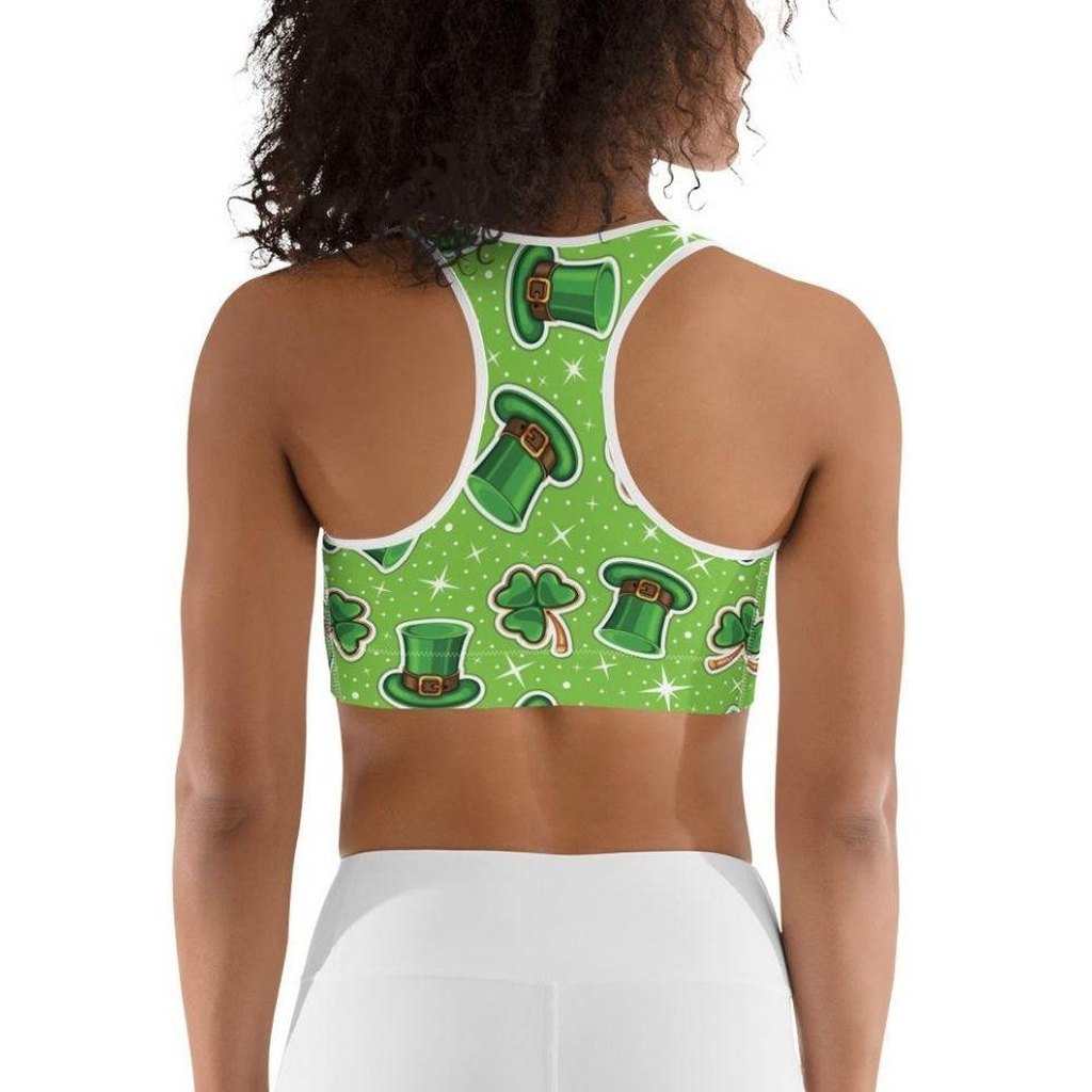 St. Patrick’s Day Pattern Sports Bra