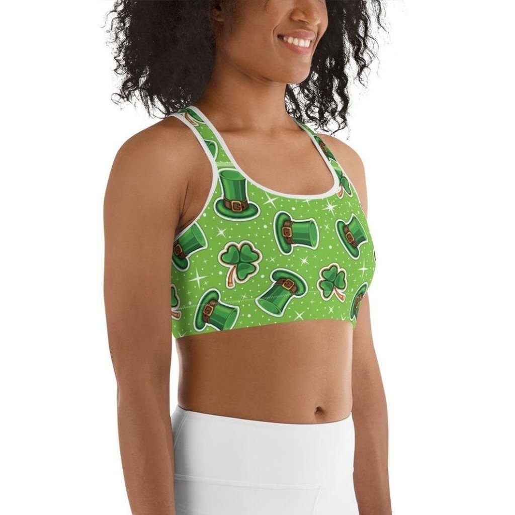 St. Patrick’s Day Pattern Sports Bra